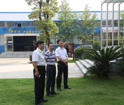 中國食用菌協(xié)會常務(wù)副會長高茂林一行視察仙客來公司