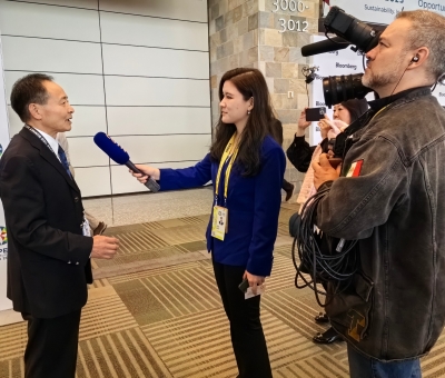 仙客來(lái)董事長(zhǎng)潘新華應(yīng)邀參加美國(guó)舊金山APEC峰會(huì) 受到多國(guó)媒體采訪(fǎng)